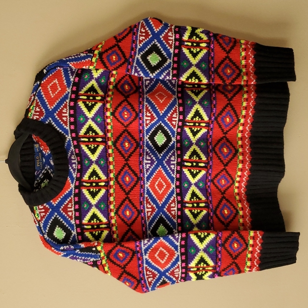 Polo Ralph Lauren Black Nordic Wool Sweater Size M NWT'S